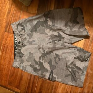 No‎ Fear Performance Men’s Camo Shorts Gray Black Size 28 (0579)